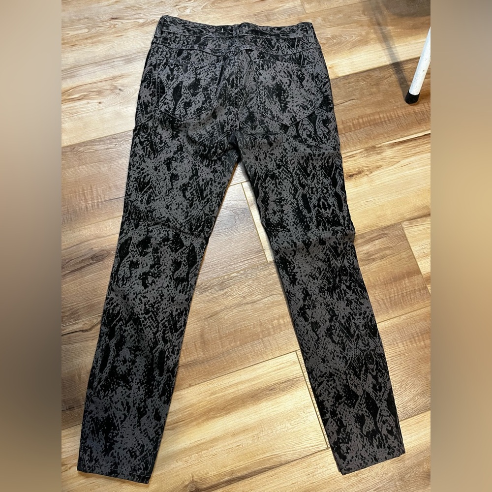 Free People Charcoal Snake Print Pants